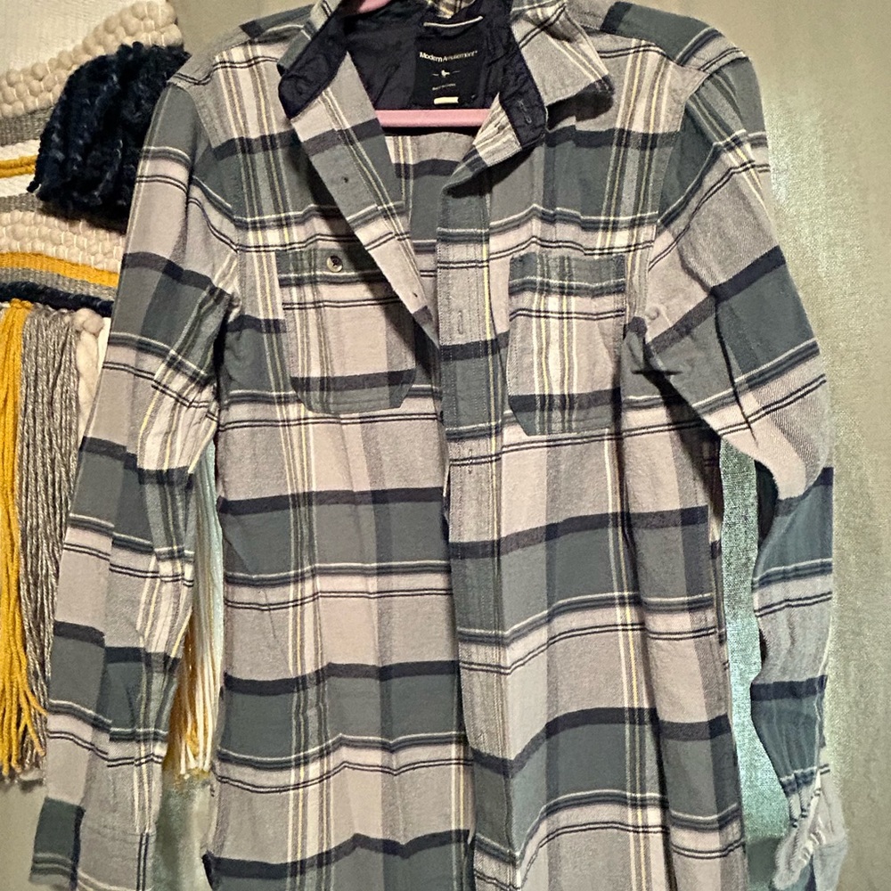Modern Amusement Blue and Gray Checkered Shirt